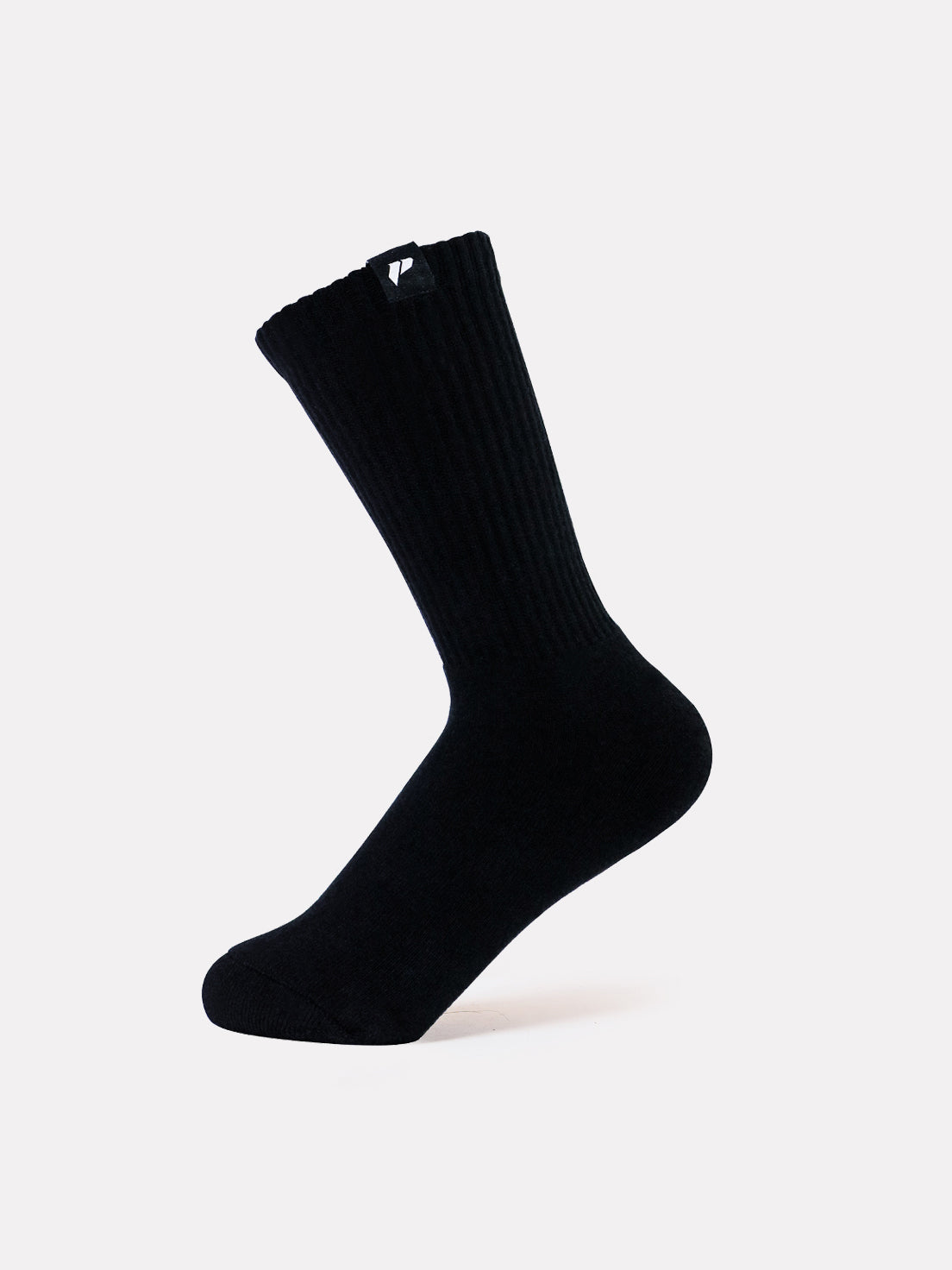 BLACK CREW LABEL SOCKS - BLACK - LIFESOPECHE