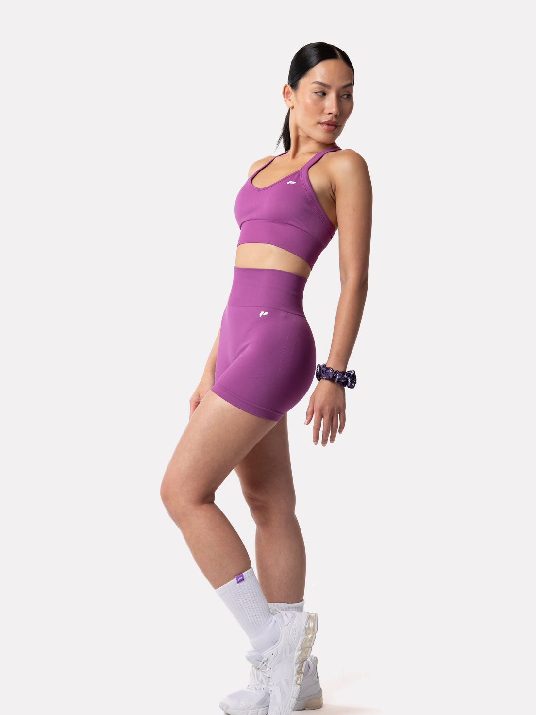 WHITE CREW LABEL SOCKS - PURPLE - LIFESOPECHE