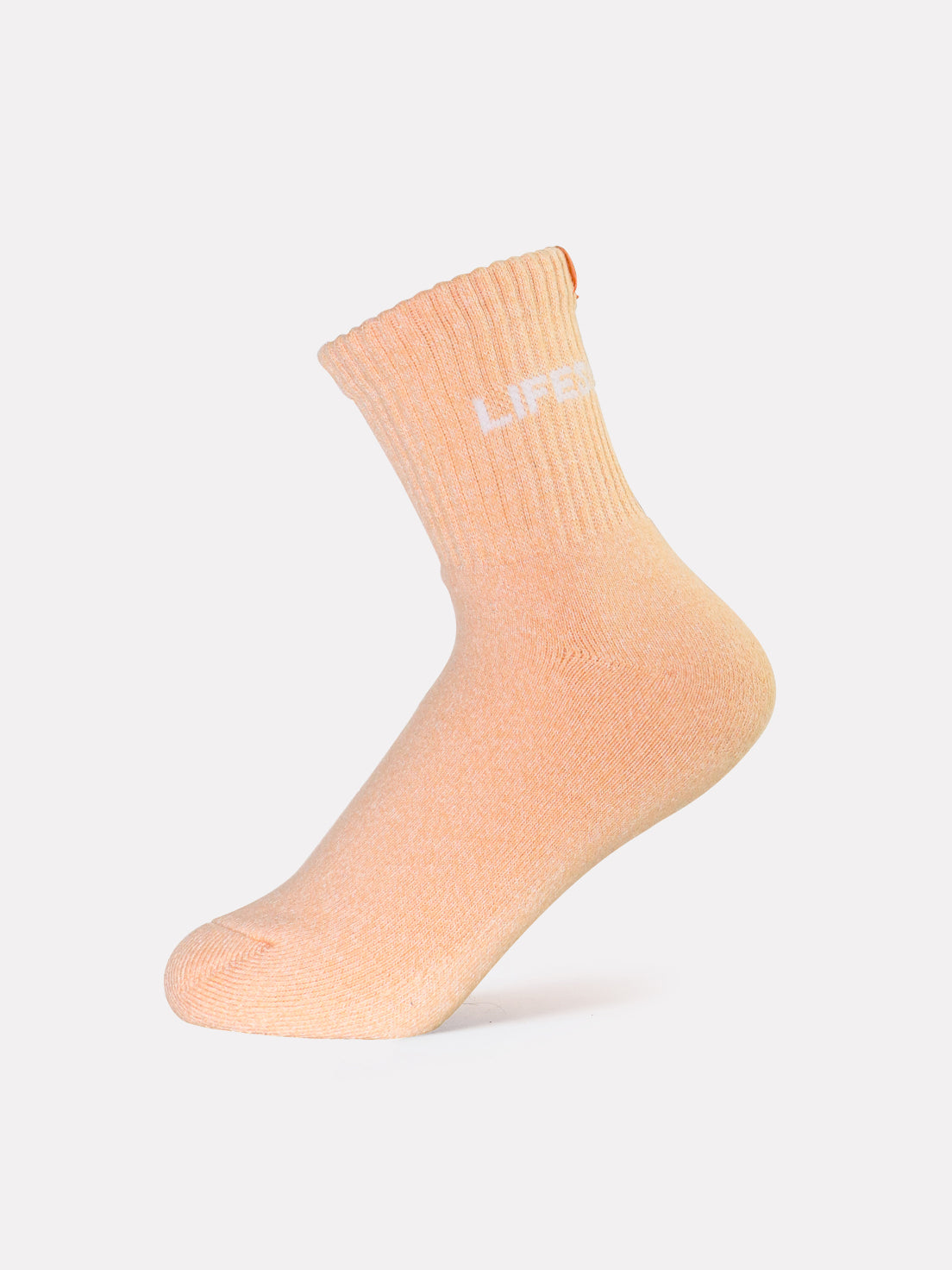 MID CREW LABEL SOCKS - MID GRAINY ORANGE - LIFESOPECHE