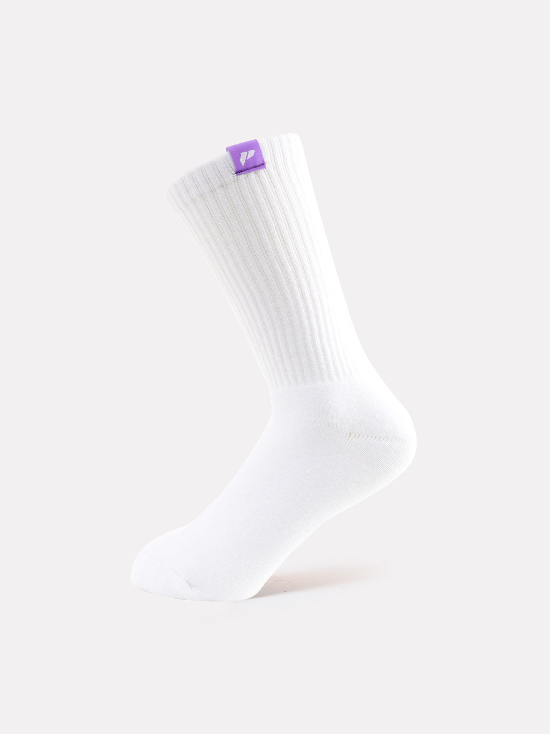 WHITE CREW LABEL SOCKS - PURPLE - LIFESOPECHE