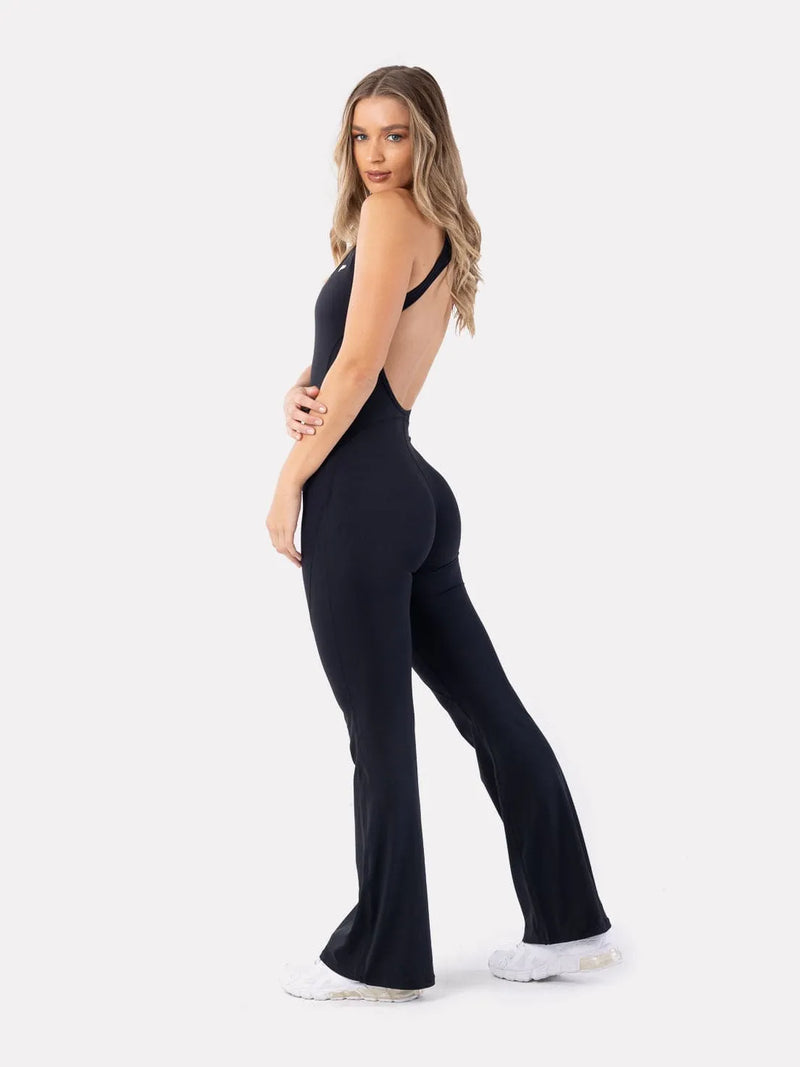 Luxe Bodysuit Flares 'ZANA' by LSP - BLACK