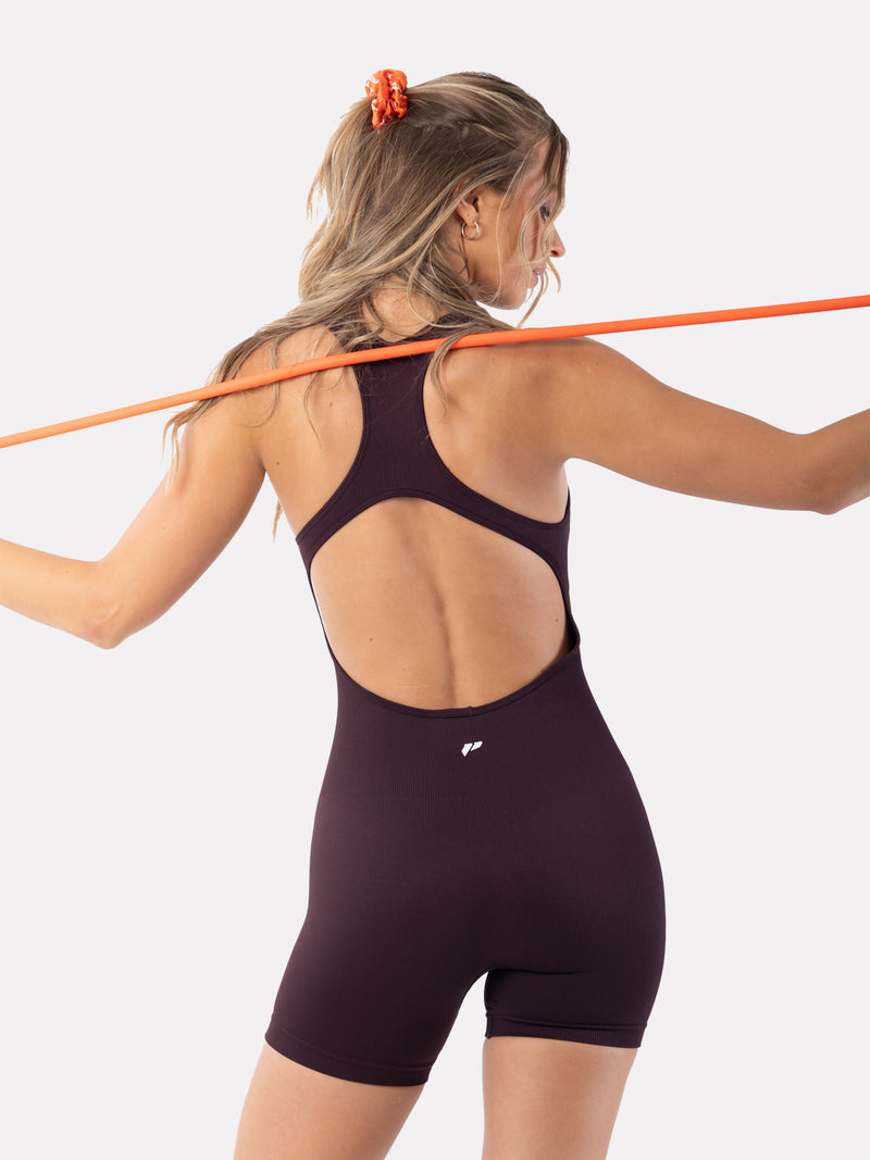 AMARA BODYSUIT SHORTS - BROWN - LIFESOPECHE