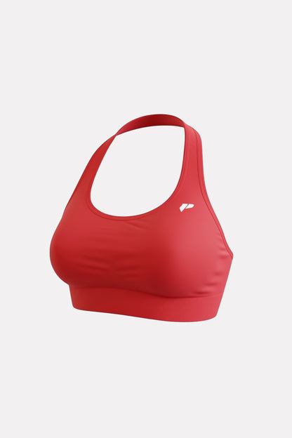 red emmah sports bra women