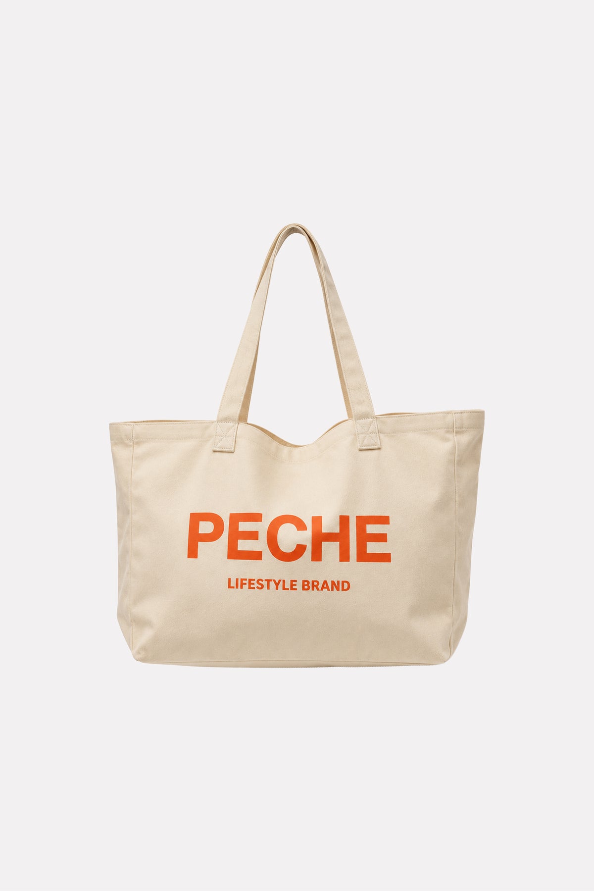XL Canvas Tote Bag w/pocket by LSP - Off-White