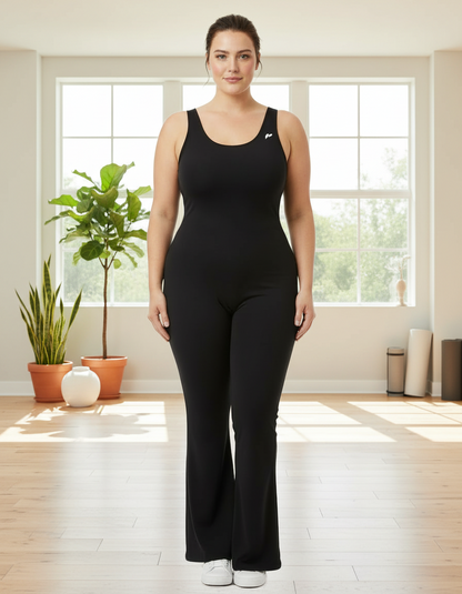Luxe Bodysuit Flares 'ZANA' by LSP - BLACK