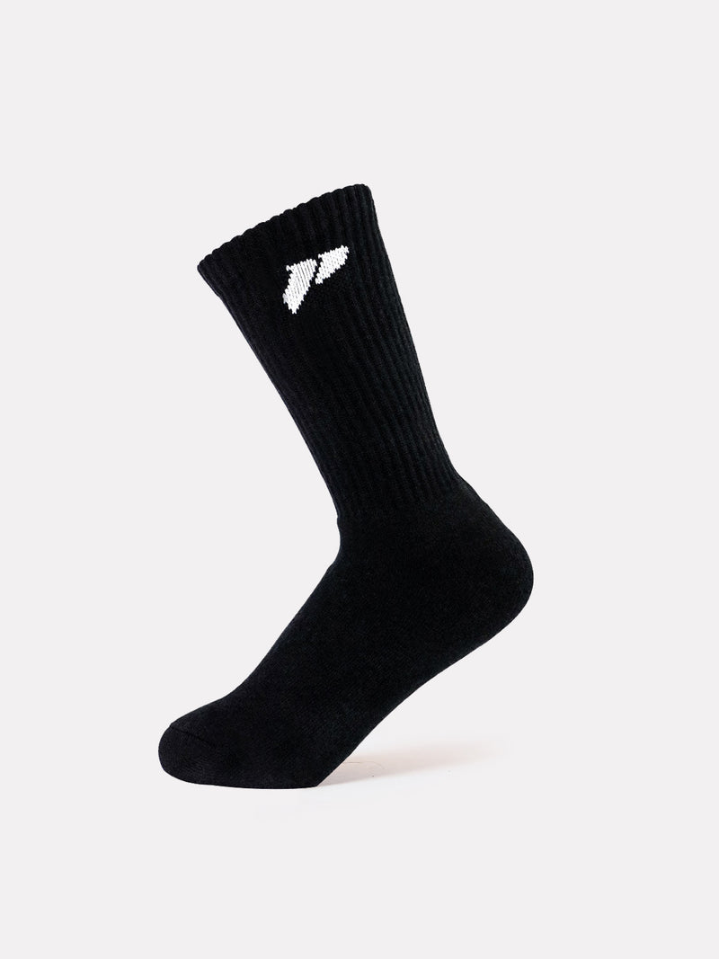 CREW JACQUARD SOCKS - BLACK - LIFESOPECHE
