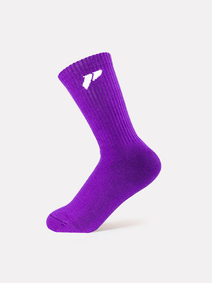 CREW JACQUARD SOCKS - PURPLE