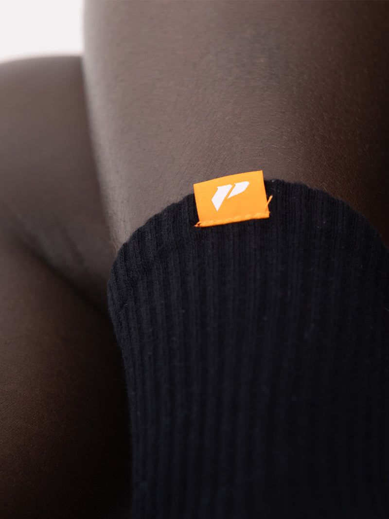 BLACK CREW LABEL SOCKS - ORANGE - LIFESOPECHE