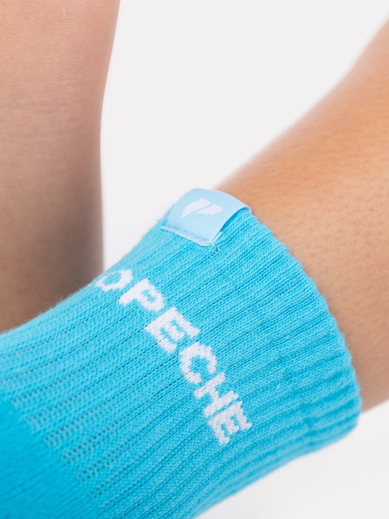 MID CREW LABEL SOCKS - AQUA - LIFESOPECHE