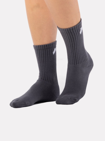 CREW JACQUARD SOCKS - GREY