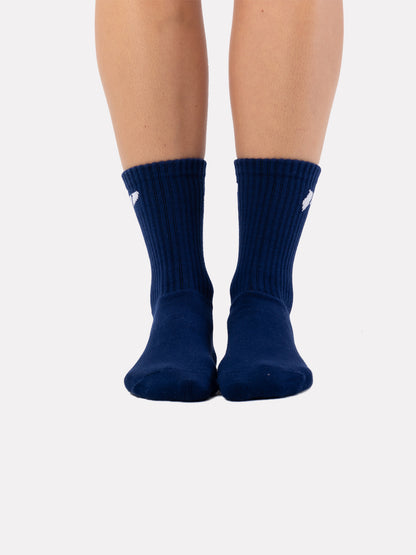 CREW JACQUARD SOCKS - NAVY