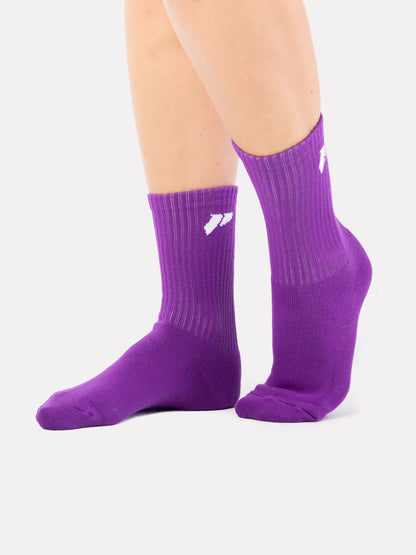 CREW JACQUARD SOCKS - PURPLE