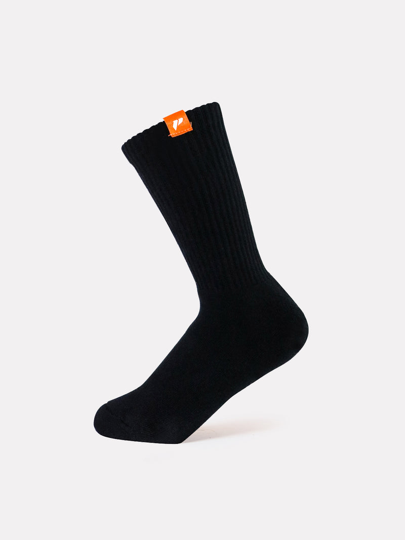 BLACK CREW LABEL SOCKS - ORANGE - LIFESOPECHE