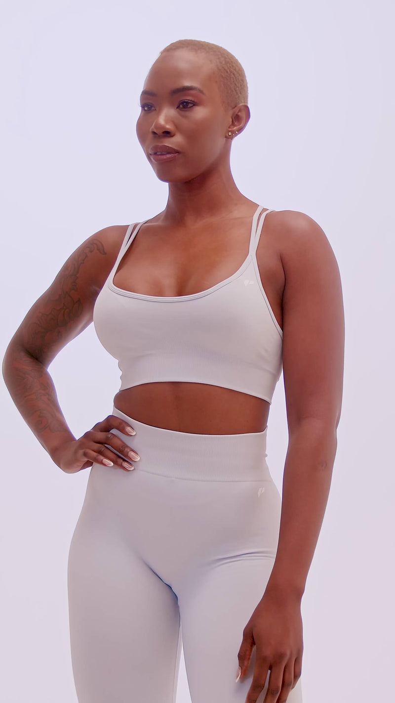 Sports Bra 'CYNTHIA' by LSP - CEMENT Kaye