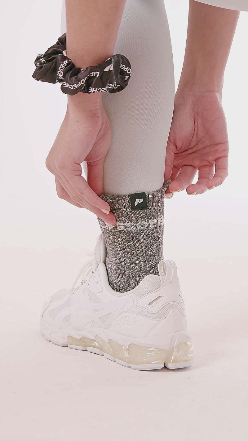 Sock Mid Crew by LSP - Dark Grainy Grey