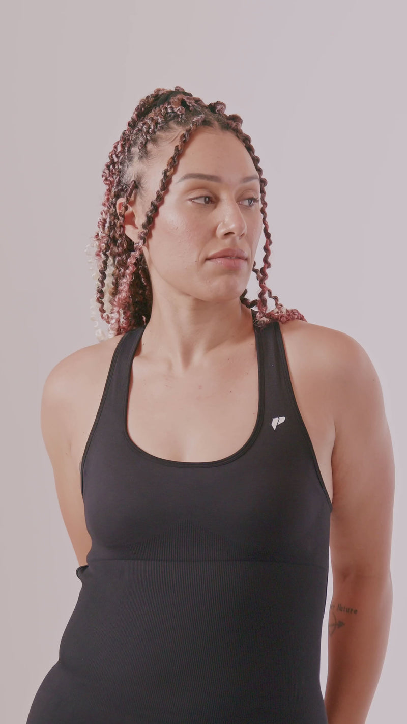 Sculpt Shorts Bodysuit 'AMARA' by LSP - BLACK