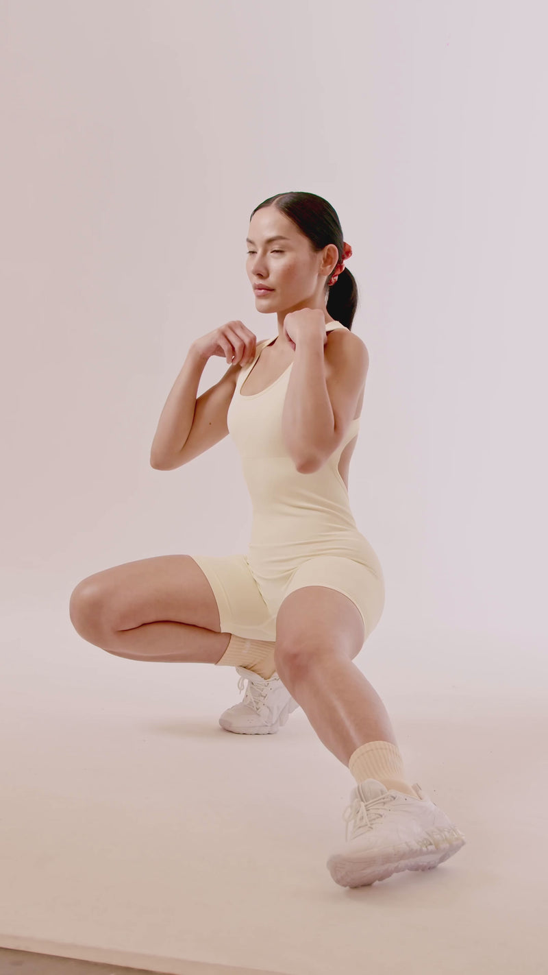 Sculpt Shorts Bodysuit 'AMARA'   by LSP - OFF-WHITE