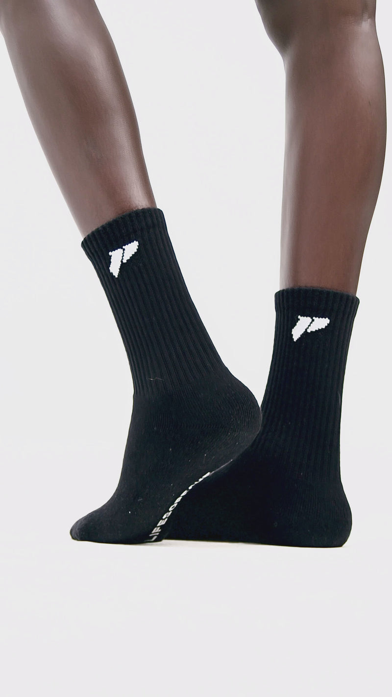 Sock Crew Jacquard by LSP - Black