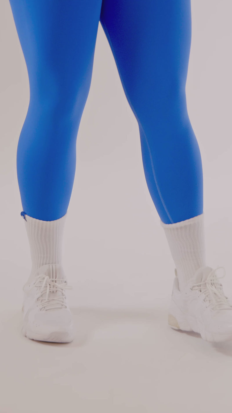 Sock White Crew by LSP - Blue Cobalt Label